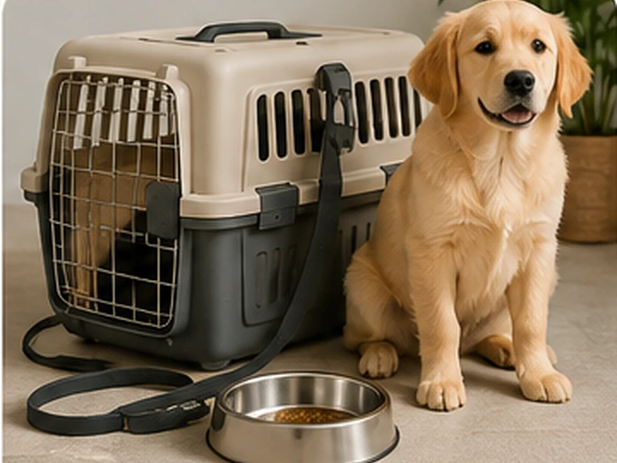 Köpek ve güvenli taşıma boxı